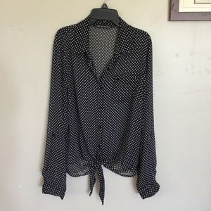 Polka Dots Black/White Blouse